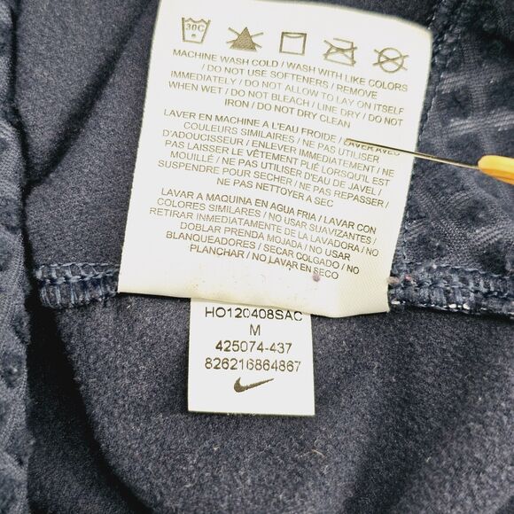 Nike‎ Jacket Women's Medium Blue Dri Fit Reflector Strips Full Zip Thumb Hole - Picture 6 of 9